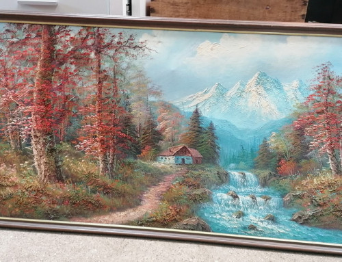 Peinture de paysage signée Morgan